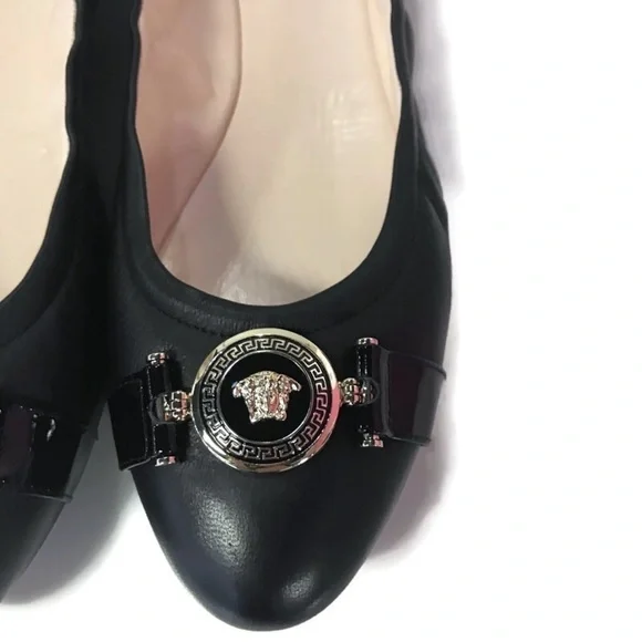 Versace black signature ballerina flats - Picture 2 of 5